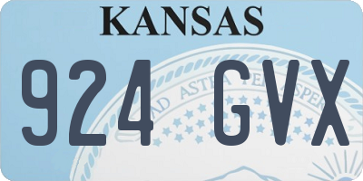 KS license plate 924GVX