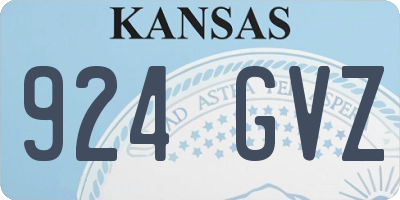 KS license plate 924GVZ
