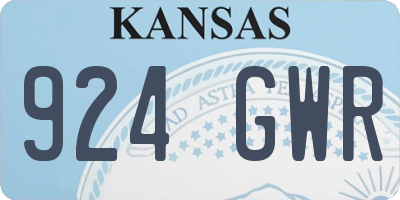 KS license plate 924GWR