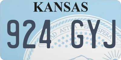 KS license plate 924GYJ