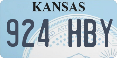 KS license plate 924HBY