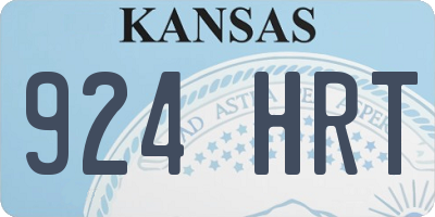 KS license plate 924HRT
