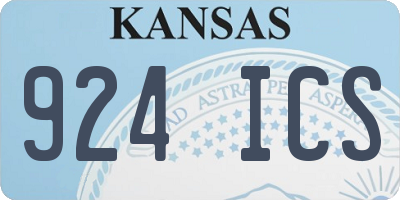 KS license plate 924ICS