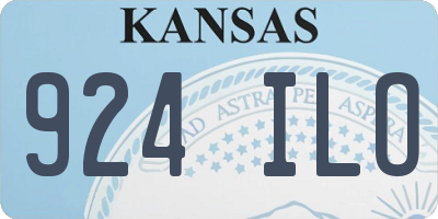 KS license plate 924ILO