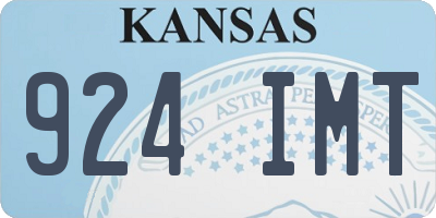 KS license plate 924IMT