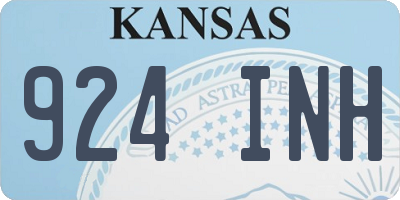 KS license plate 924INH