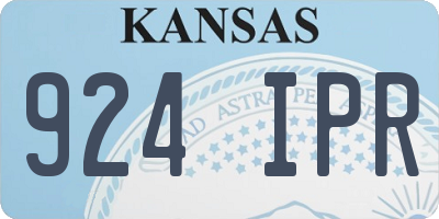 KS license plate 924IPR