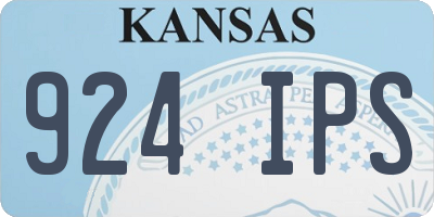 KS license plate 924IPS