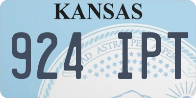 KS license plate 924IPT