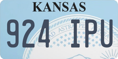 KS license plate 924IPU