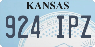 KS license plate 924IPZ