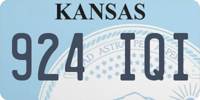 KS license plate 924IQI