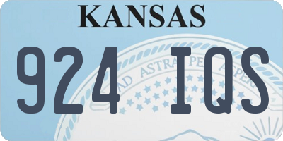 KS license plate 924IQS