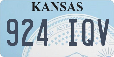 KS license plate 924IQV