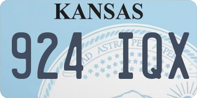 KS license plate 924IQX