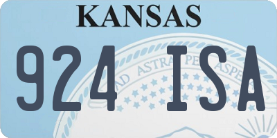 KS license plate 924ISA