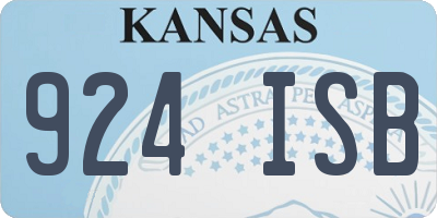 KS license plate 924ISB