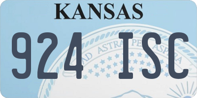 KS license plate 924ISC