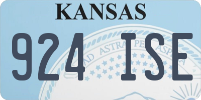 KS license plate 924ISE