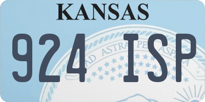 KS license plate 924ISP