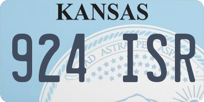 KS license plate 924ISR