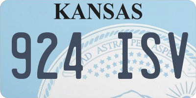 KS license plate 924ISV
