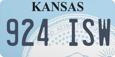 KS license plate 924ISW