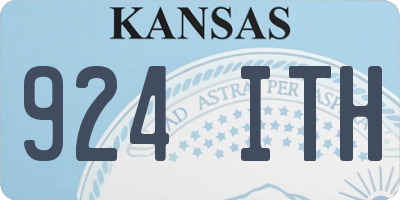 KS license plate 924ITH