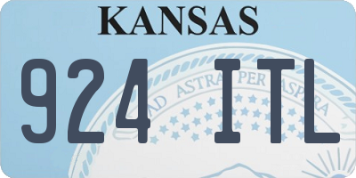 KS license plate 924ITL