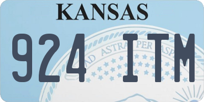 KS license plate 924ITM