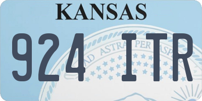 KS license plate 924ITR