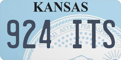 KS license plate 924ITS