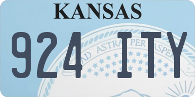 KS license plate 924ITY