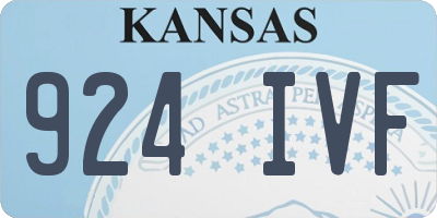 KS license plate 924IVF
