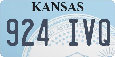 KS license plate 924IVQ