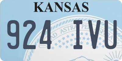 KS license plate 924IVU