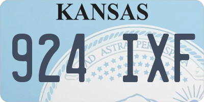 KS license plate 924IXF