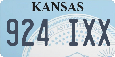 KS license plate 924IXX