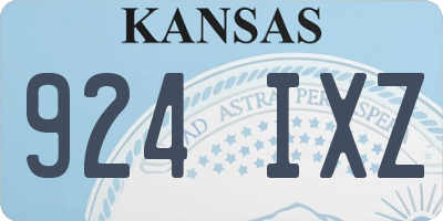 KS license plate 924IXZ