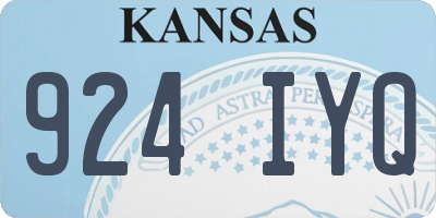 KS license plate 924IYQ