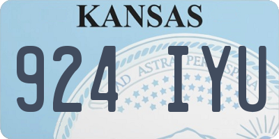 KS license plate 924IYU