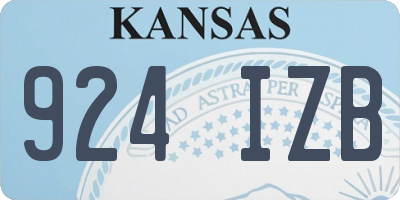 KS license plate 924IZB