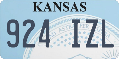 KS license plate 924IZL