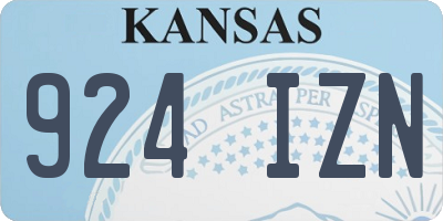 KS license plate 924IZN