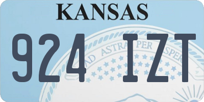 KS license plate 924IZT