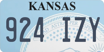 KS license plate 924IZY