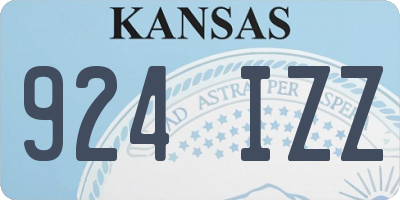 KS license plate 924IZZ