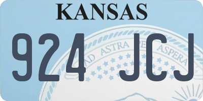 KS license plate 924JCJ