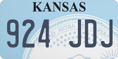 KS license plate 924JDJ