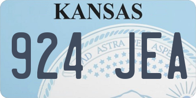 KS license plate 924JEA